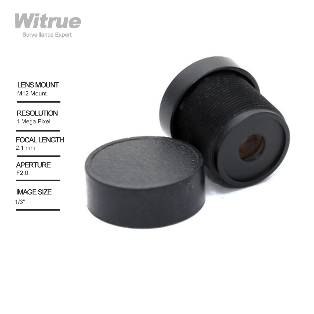 Witrue CCTV LENS 2.1MM 1/3" Formate F2.0 Aperture 150 Degree Wide Angle for Surveillance Security Camera