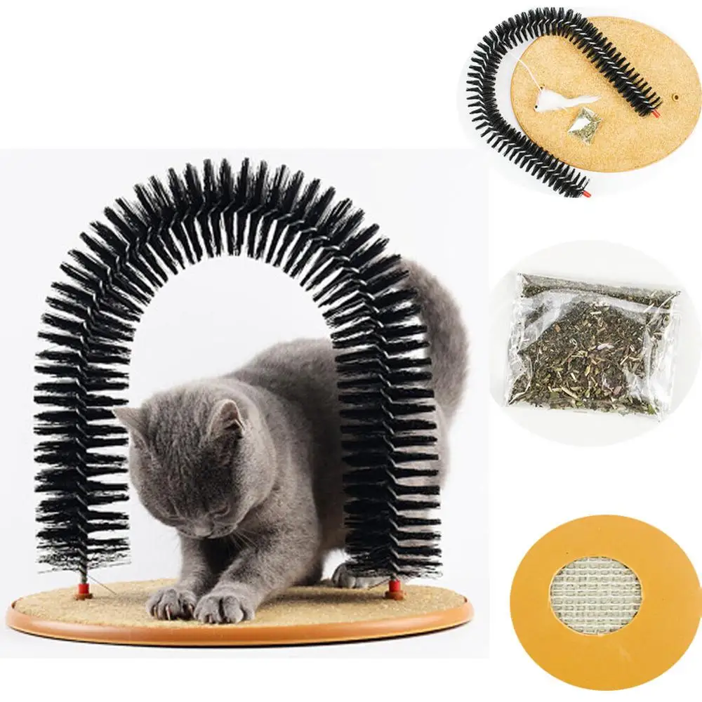 Pet Product Cat Self Groomer Automatic Massage Itching Device Track