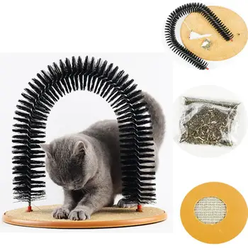 

Pet Product Cat Self Groomer Automatic Massage Itching Device Cat Track Tunnel Grabbing Toy Cat Hair Brush Massage Door Arched