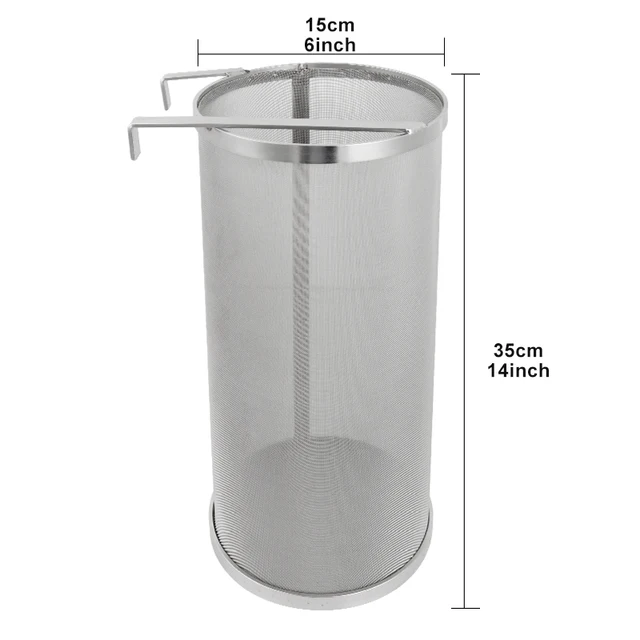 Stainless Steel 300 Micron Mesh Beer Filter - Reusable Hop Strainer For Homebrew, Wine, Coffee, Nut Milk (7x18cm) - View #11