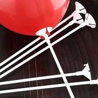 10 pçs 30cm látex balão vara branco suporte com copo festa de aniversário casamento inflável bola decoração acessórios