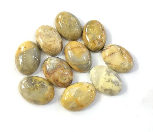 

Natural Gemstone Cabochon Crazy Agate 13x18mm Oval CAB Wholesale Gems Beads Cabochon Loose Semi-Precious Stone Ring Face Pendan