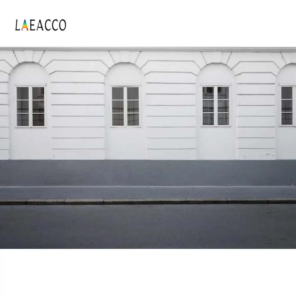 Laeacco Белая стена черный пол Виниловый фон для портретной фотосъемки фотостудии |