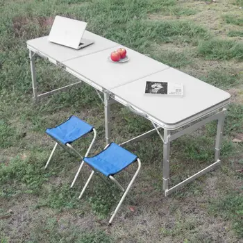 

1.8 meters outdoor portable aluminum alloy household simple table exhibition table stalls folding table dining table