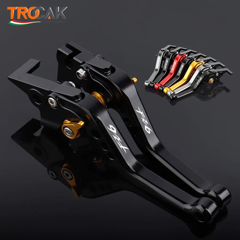 CNC Adjustable Motorcycle short Brake Clutch Levers For YAMAHA fz6 fazer FZ6 2004-2010 2005 2006 2007 2008 2009 2010 | Автомобили и