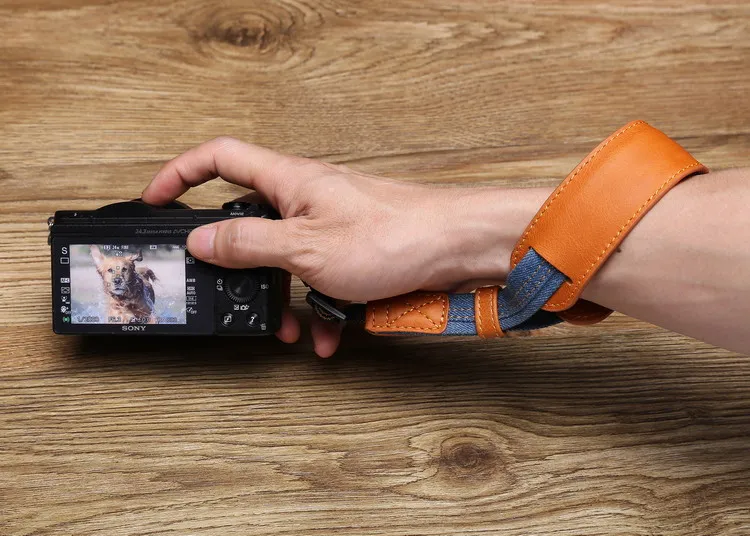Ручной работы из натуральной кожи на запястье для камеры DSLR шнурок-браслет ремешок для sony A6000 A7RM2 A7m3 RX1RM2