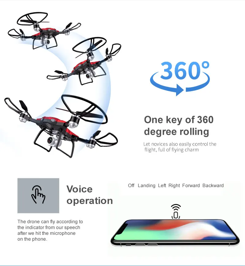 RC беспилотный летательный аппарат с Камера HD и поддержкой Wi-Fi FPV RC Квадрокоптер с режимом headless складной Дрон удержания высоты 1080P Камера селфи Дрон