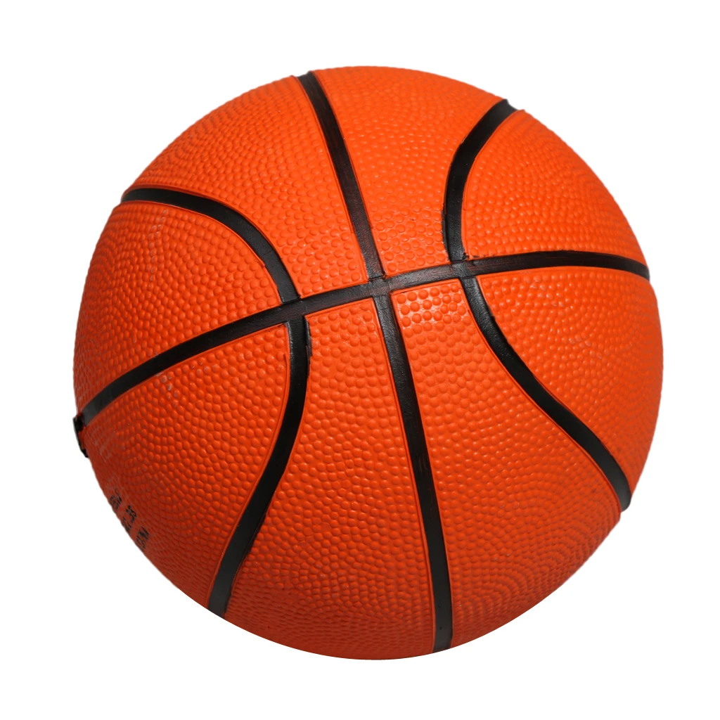 Rubber 5.1 Inch Mini Toddler Kids Basketball Ball Toy Game Ball  For Indoor Outdoor Entertainment Orange
