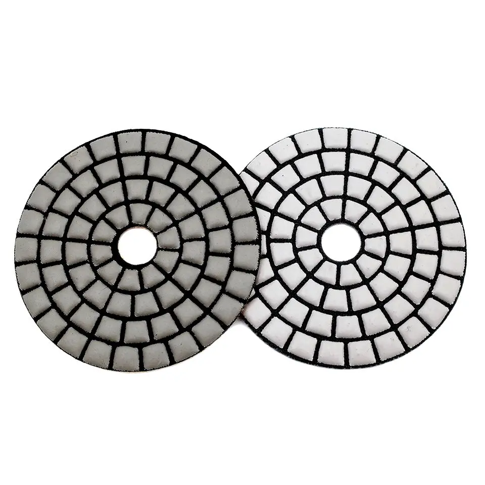 RIJILEI 7PCS 4inch Super Diamond dry polishing pad longer life Sharp For Granite Marble Concrete floor Aggressive grinding disc