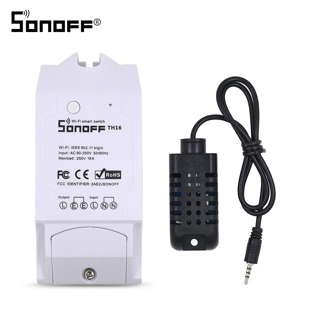 TH16 and si7071 Itead Sonoff TH16/TH10 умный Wifi переключатель прерыватель Wifi датчик температуры Влажность таймер Wifi умный дом автоматизация для Alexa - Bundle: TH16 and si7071