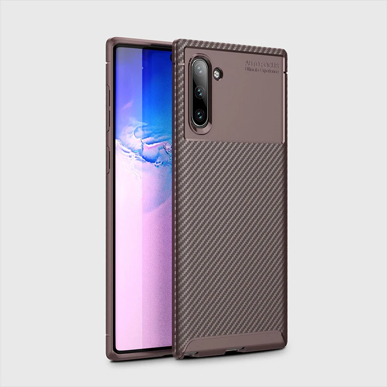 Ikrsses для samsung Galaxy Note 10 Plus чехол Роскошный Углеродный волокно ультра тонкий силикон мягкий ТПУ чехол для Galayx Note 10 чехол