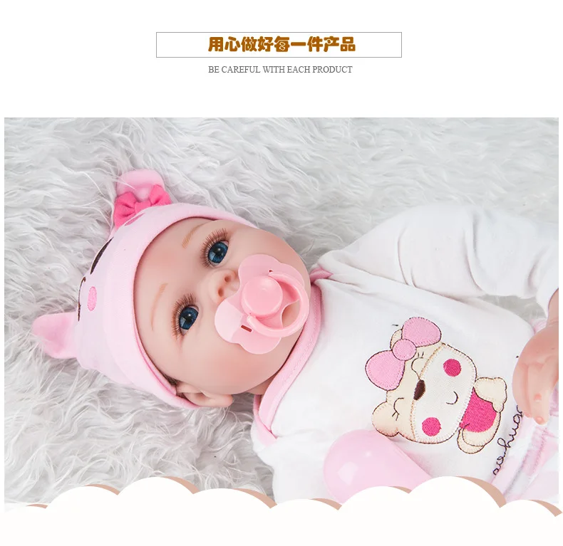 55cm Simulation Baby Dolls Cute Silicone Soft Lifelike Toy For Girl Boy Birthday Gift Handmade Design Cloth Reborn Baby Doll