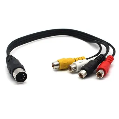

5 Pin Male Din Plug to 4 x RCA Phono Female Plugs Audio Cable free shipping