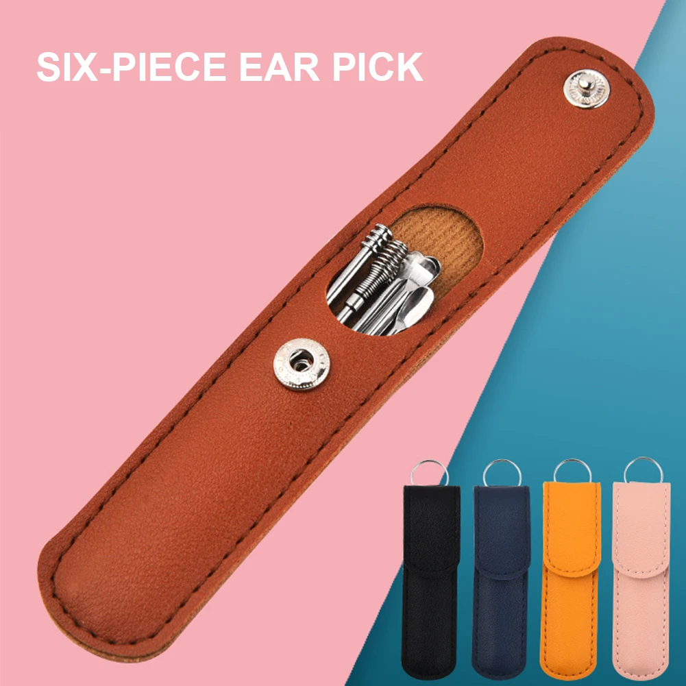 6PCS Ear Cleaner Wax Removal Tool Earpick Sticks Earwax Remover Curette Ear Pick Cleaning Ear Cleanser Spoon Health Care Earpick