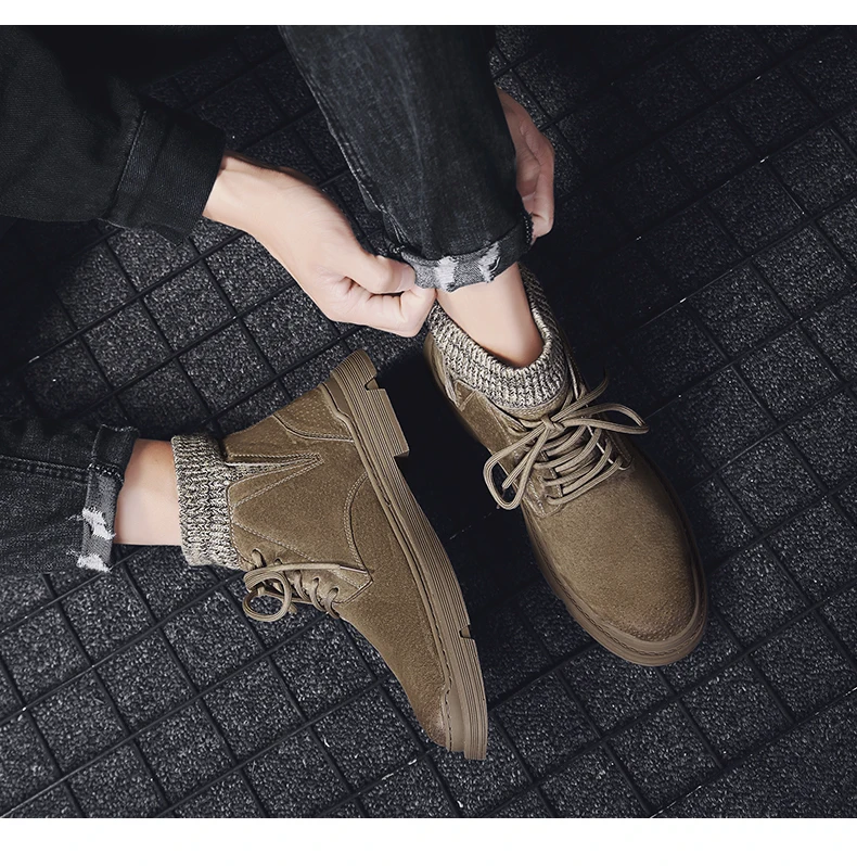 Чианг мужские водонепроницаемые походные ботинки Martens повседневные брендовые теплые походные кроссовки для зимних видов спорта на открытом воздухе Высококачественная Рабочая обувь