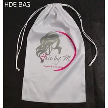 Шелковый сатиновый мешочек для волос расширение с логотипом, рисунком по индивидуальному заказу Свадьба/Ювелирные изделия/макияж сувенирный подарок сумки косметический Органайзер упаковочные мешки