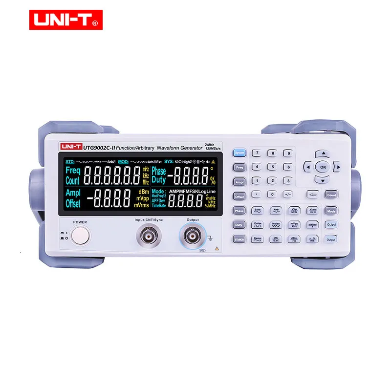 Функция/генератор сигналов произвольной формы UTG9002C-II 1 канал 2 МГц полоса пропускания 125 мс/с 14 бит вертикальное разрешение EBTN ЖК-экран
