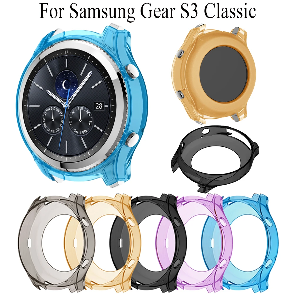 

For Samsung Gear S3 Classic Watch Colorful TPU Silicone Shell protection Case Shock Proof Resistant Protective Cover Accessories