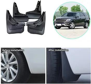 

Car Mud Flaps Mudguards for BENZ W164 ML Class 2007-2011 Front Rear Splash Guards Car Fender Styling & Body Fittings Black 4Pcs