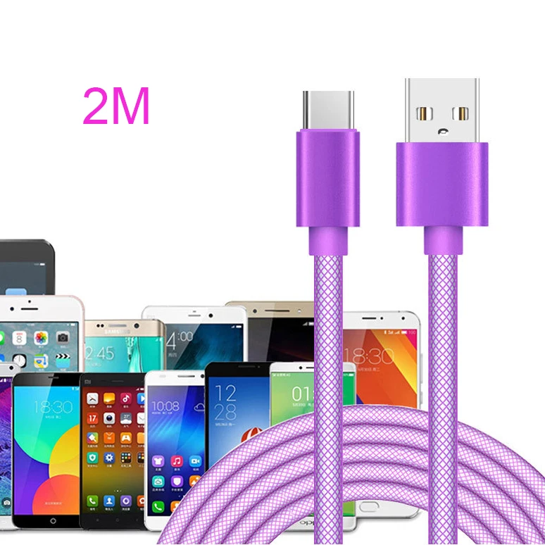 500 шт. кабель USB Type-C для быстрой зарядки 2 м 6 футов | Мобильные телефоны и