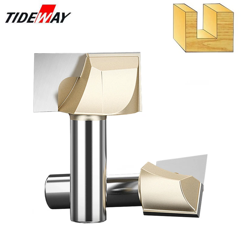Tideway 1/4 "хвостовик CNC очистка нижней фрезы Деревообрабатывающие инструменты два