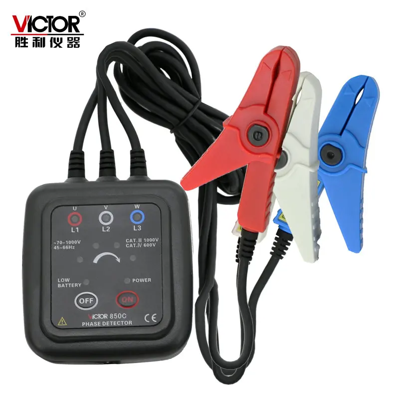 VC850C phase sequence meter детектор Трехфазный ac phase sequence meter phase sequence test phase three-phase meter