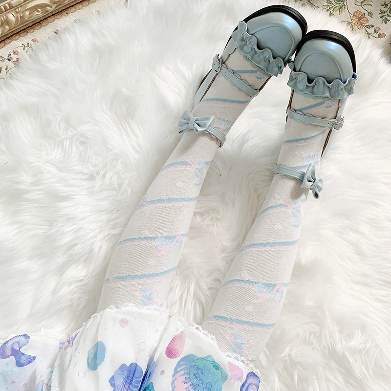 Anime Cosplay Socks Little Candy Lolita socks women over the knee socks Lolita Japanese Harajuku candy striped stockings