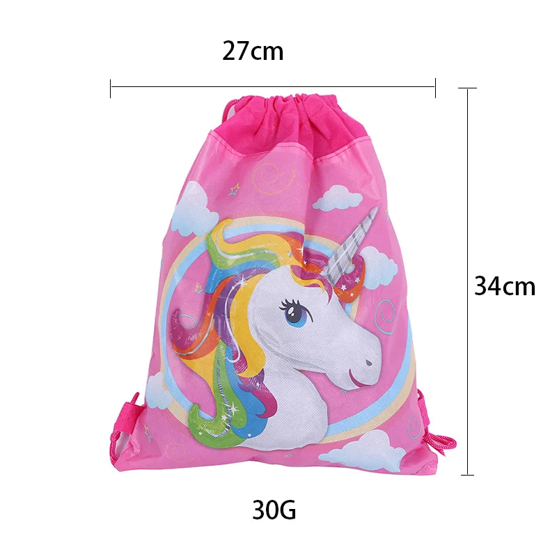 HJKL Единорог сумка на шнурке для девочек Дорожная сумка для хранения мультфильм школьные рюкзаки Детские сувениры для вечеринки ко дню рождения подарок