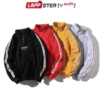 LAPPSTER-Youth Sport Zipper Hoodies Harajuku Men 2021 Korean Fashions Side Striped Hoodies Male Japanese Streetwear Clothing 3
