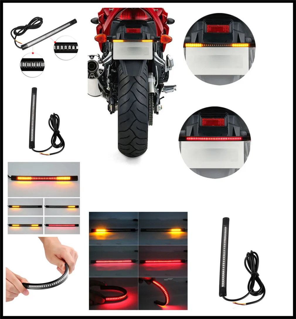 Motorcycle LED waterproof light strip steering warning with casing for Kawasaki Z1000 ZX10R ZX12R ZX6R ZX636R ZX6RR ZX9R