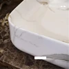 European Style Home Bathroom Rectangle Ceramic Sink Single Hole Hand Wash Sink Modern Simple Hotel Above Counter Basin Bowl 3