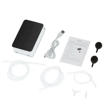 

5V Portable Air Pump Oxygenator for Aquarium Fish Tank Foldable EVA Fishing Life Bait Bucket w/ Solar Power with Air Stones