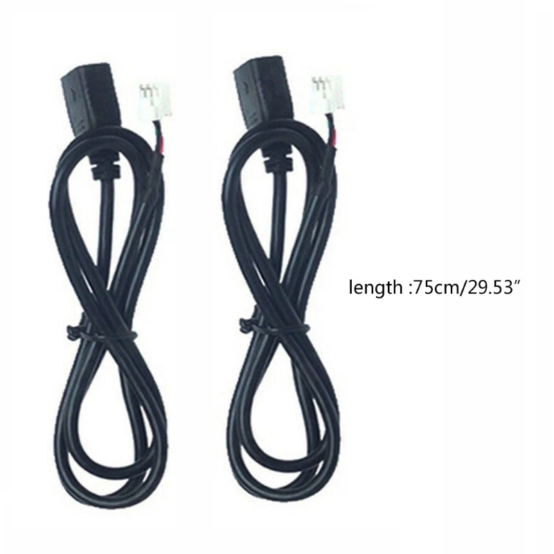 2pcs 4pin+6pin Connector Usb Cable For Car Radio Stereo 1m Usb Cable