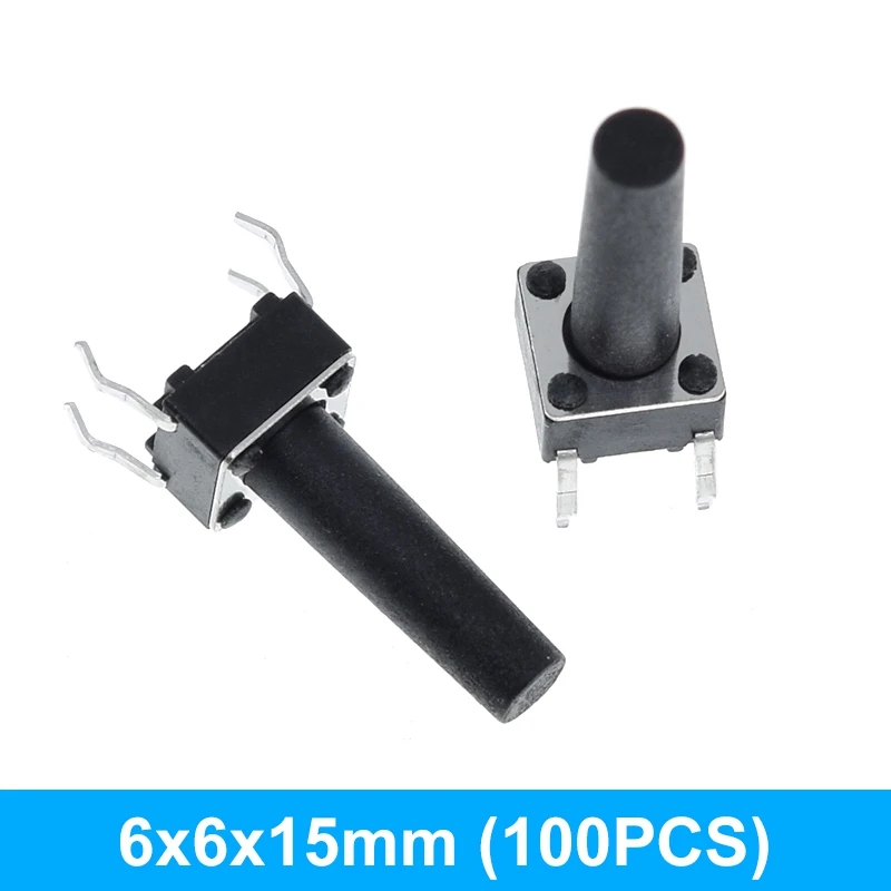 100/300 stücke 6X6X5/4,3/5,5/6/7/8/9/10/13 MM Takt Schalter Push Button Schalter 12 V 4PIN DIP Micro Schalter Für TV/Spielzeug/home verwenden Taste – Detail 22