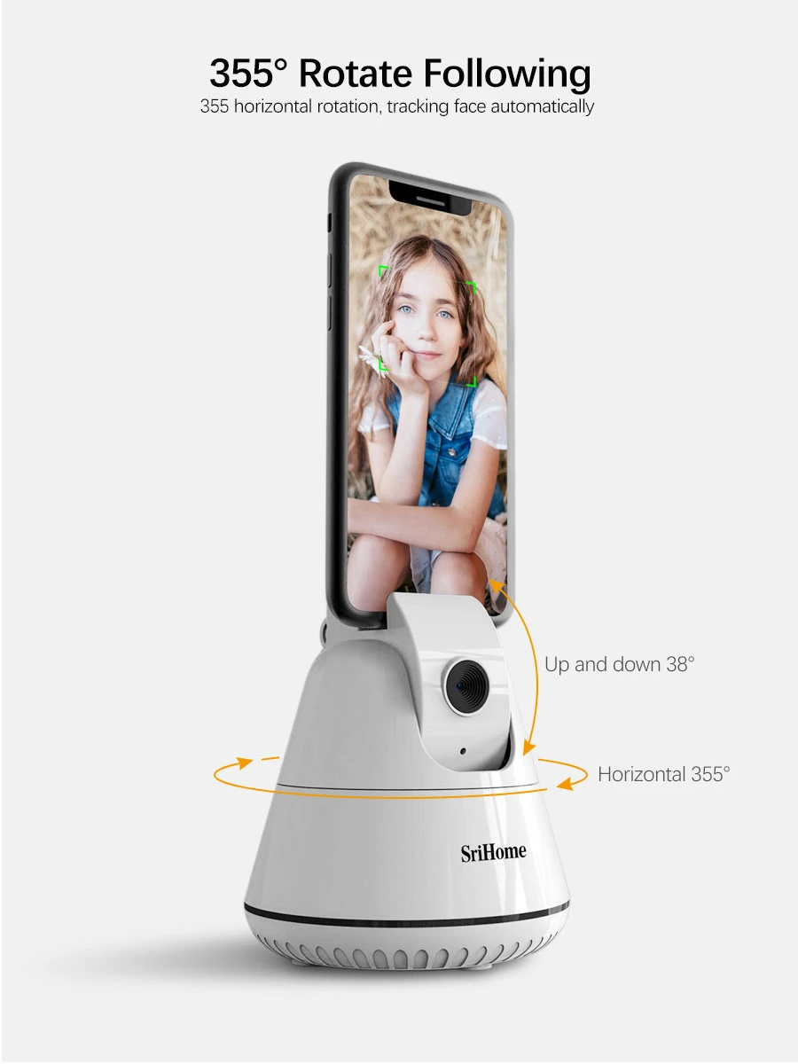 SrihomeSH006 смартфоны для фотографирования карданного шарнира 360Ўг лицо объект