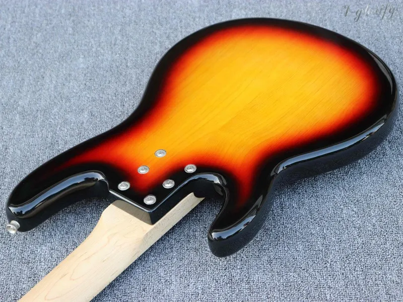 Электрогитара sunburst color 5 струн бас гитара с высоким блеском полностью из красного