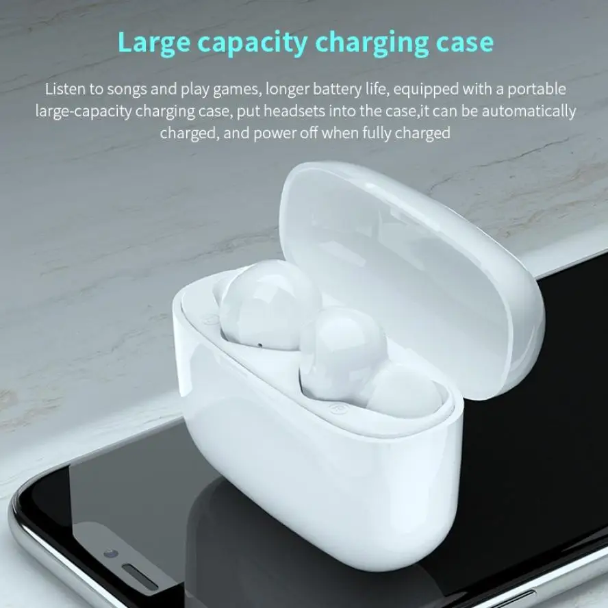 Sports Bluetooth Headphone Wireless Touch Control Hifi Stereo Earphones Gaming Headset with Mic TWS Earbuds for Xiaomi Iphone