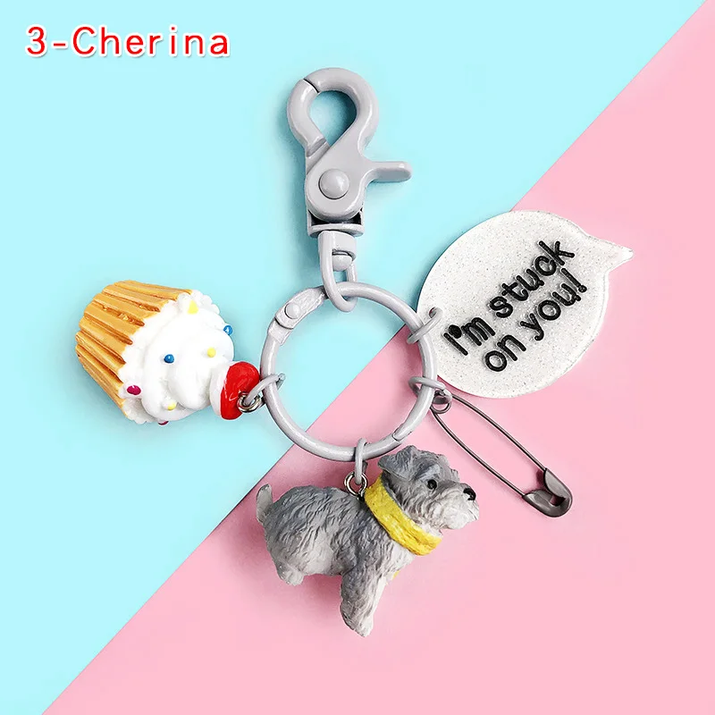 Линия друзей брелок с бульдогом kawaii брелок мультфильм животное корги собака брелок Подвеска сумка Подвески Игрушки для девочек женские подарки - Цвет: 3-Cherina