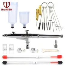 Ensemble de pistolet aérographe à Double Action, buse 0.2/0.3/0.5mm pour tatouage de gâteau, outils de bricolage avec chargeur 20cc 40cc