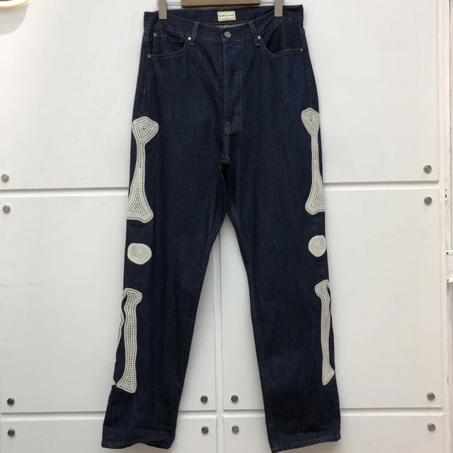 Bone Embroidery Kapital Jeans Men Women 