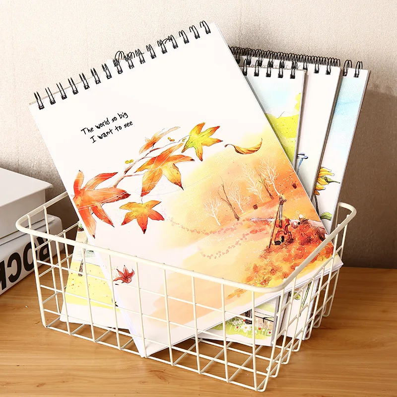 Hand drawn blank Sketch Book Art Drawing Book A4 paper sketch book coil Book graffiti paper painting customized book
