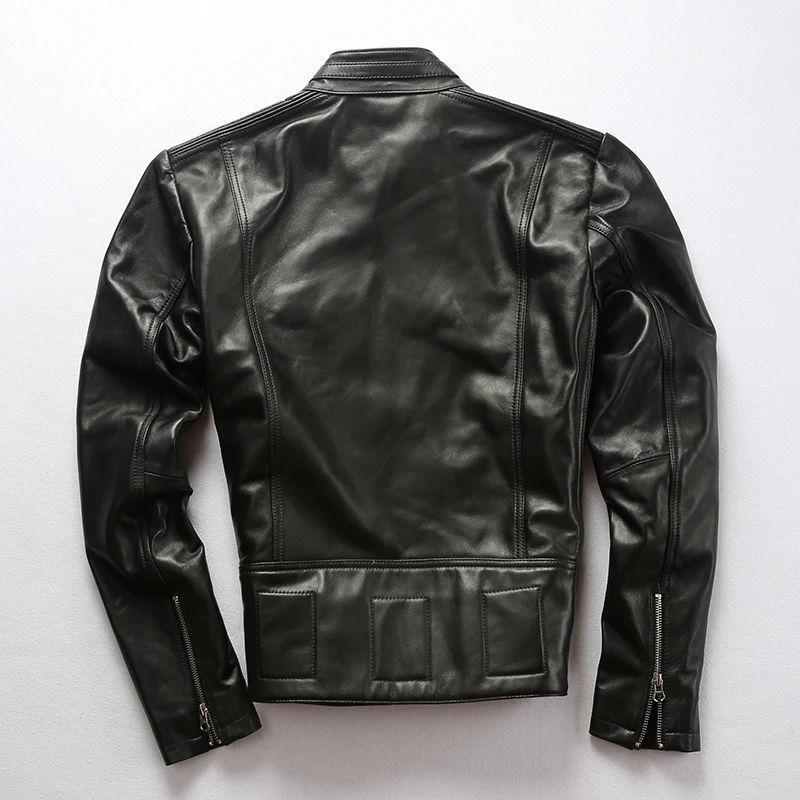 Reviews AH1910 Read Description! Asian size sheep leather jacket genuine sheep leather jacket