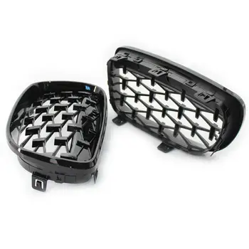 

2pcs Car Grille Gloss Black Grille 51137166439 51137322209 51137354950