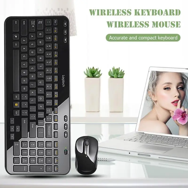 Беспроводная клавиатура logitech MK365 USB, приемник Unifying 1000 dpi, набор комбинации клавиш для мыши, для дома, офиса, ноутбука