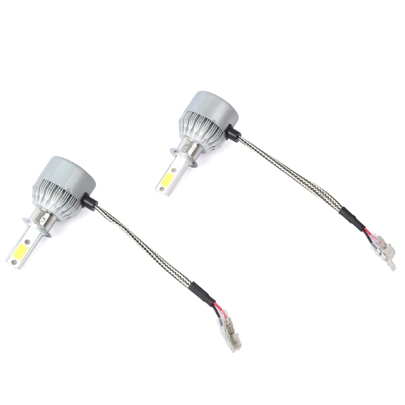 Горячий XD- 2pcs C6 светодиодный автомобильный головной светильник комплект COB H3 36W 7600LM белый светильник лампы