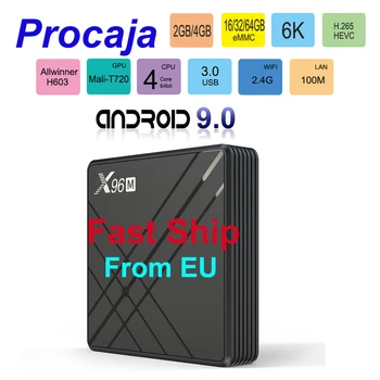 

Procaja X96M Android 9.0 Smart TV Box X96 M Android TV BOX 2G/4G RAM 16G/32G/64G ROM H603 Quad Core Mali-T720 GPU Set top box