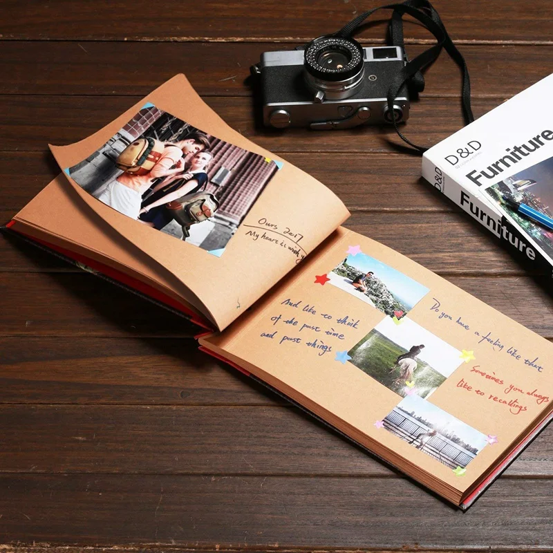 Handmade DIY Album Paste Vintage Tether Our Adventure Book Up Family Scrapbook Photo | Дом и сад