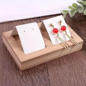 

Table Jewelry Dispay Earring Stand Storage Case Craft Decorative Rack Shop Ear Stud Business Holder Store Bamboo Desktop