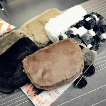 

2020 US Women Shoulder Bag Ladies Faux Fur Handbag Purse Crossbody Messenger Bag