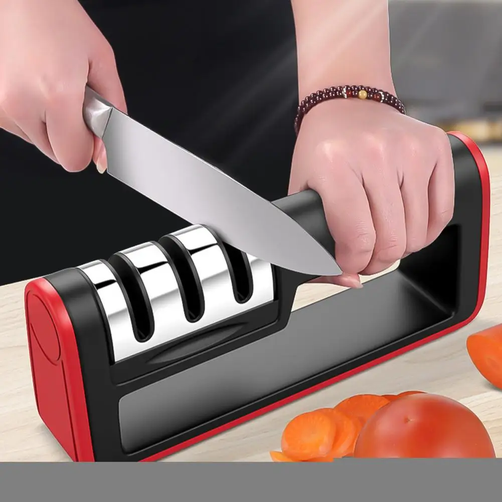 Точилка для ножей, 3 этапа, Профессиональная кухонная заточка, точильный камень, точильный камень, вольфрам, Алмазный керамический точильный инструмент